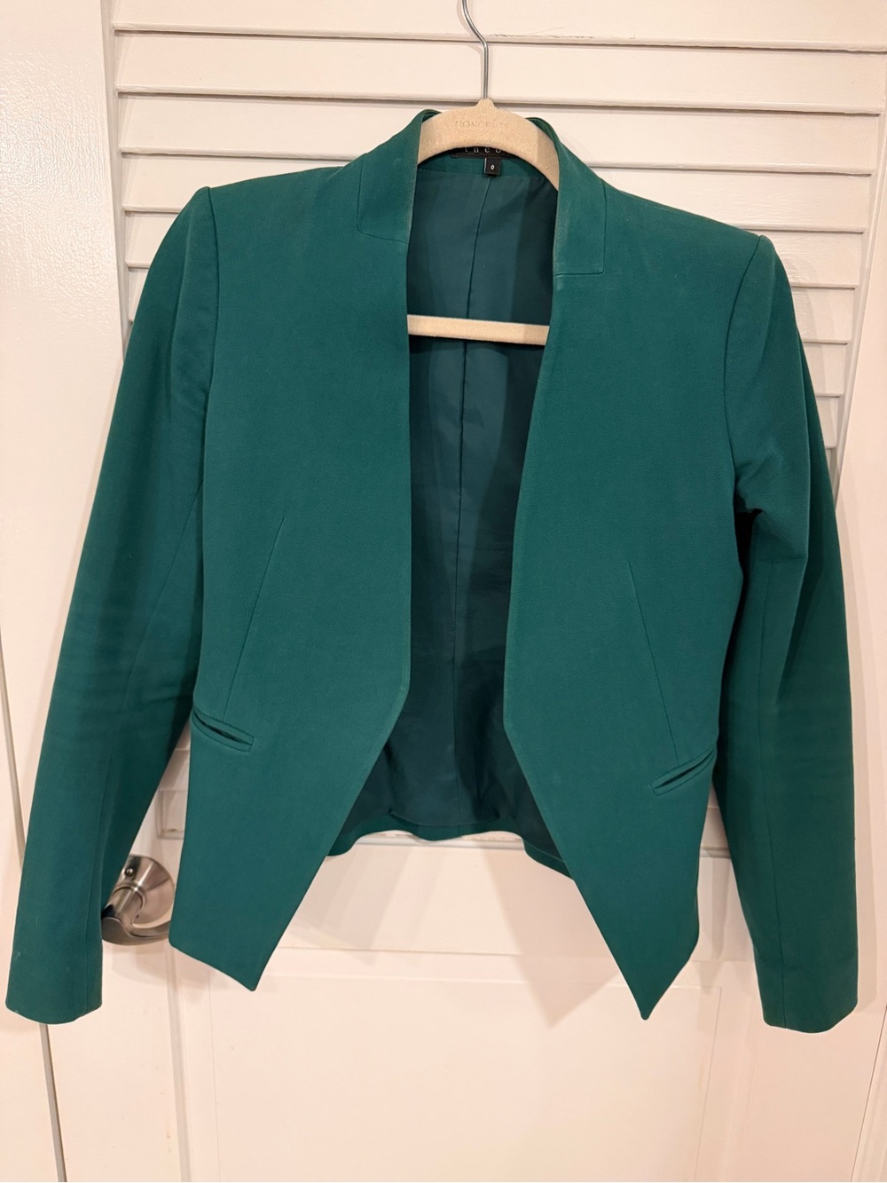 Tailored Theory Emerald Open-Front Women's Blazer